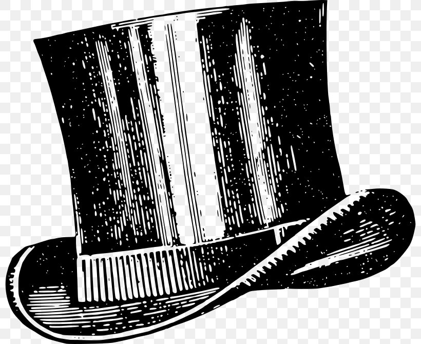 Top Hat Vintage Clothing Royalty-free Clip Art, PNG, 800x670px, Top Hat, Antique, Black And White, Bowler Hat, Clothing Download Free