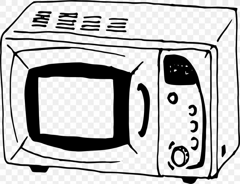 Microwave Ovens Home Appliance Clip Art, PNG, 2400x1846px, Microwave Ovens, Area, Black, Black And White, Brand Download Free