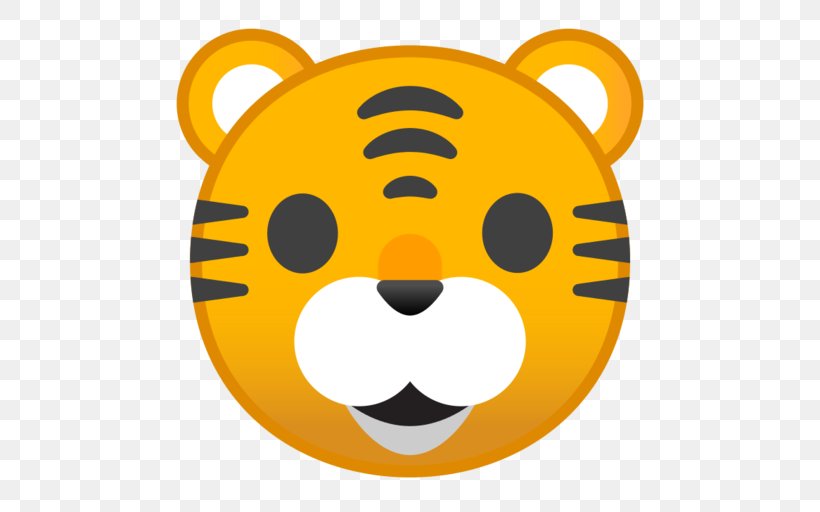 Tiger Emojipedia Cat Android, PNG, 512x512px, Tiger, Android, Android Nougat, Android Oreo, Blog Download Free