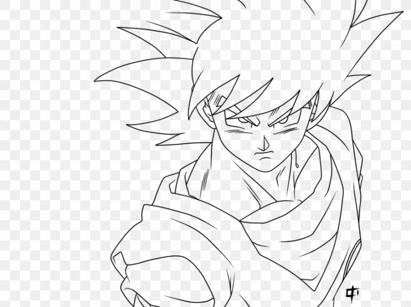 Goku Vegeta Line Art Frieza Gotenks, PNG, 900x673px, Watercolor, Cartoon, Flower, Frame, Heart Download Free