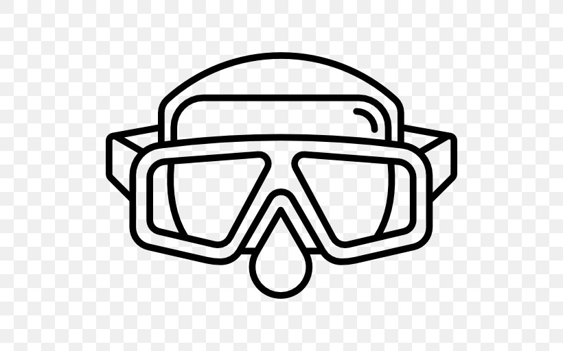 Underwater Diving Goggles Diving & Snorkeling Masks Glasses, PNG, 512x512px, Underwater Diving, Area, Black And White, Brand, Diver Download Free