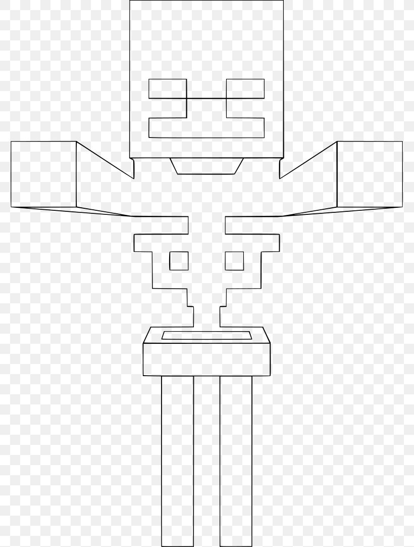 Minecraft Coloring Book Line Art Furniture Paper, PNG, 777x1082px, Minecraft, Area, Black And White, Coloring Book, Computer Hardware Download Free