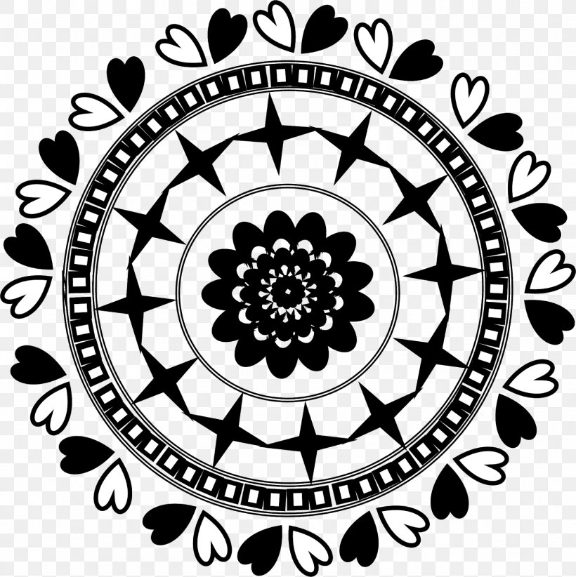 Symmetry Pattern Visual Arts Product Flower, PNG, 1596x1600px, Symmetry, Area, Art, Black, Black And White Download Free