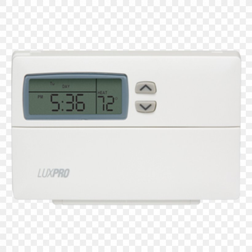Programmable Thermostat Lux Products Smart Thermostat Humidifier, PNG, 1200x1200px, Thermostat, Air Conditioning, Dehumidifier, Duct, Electric Heating Download Free