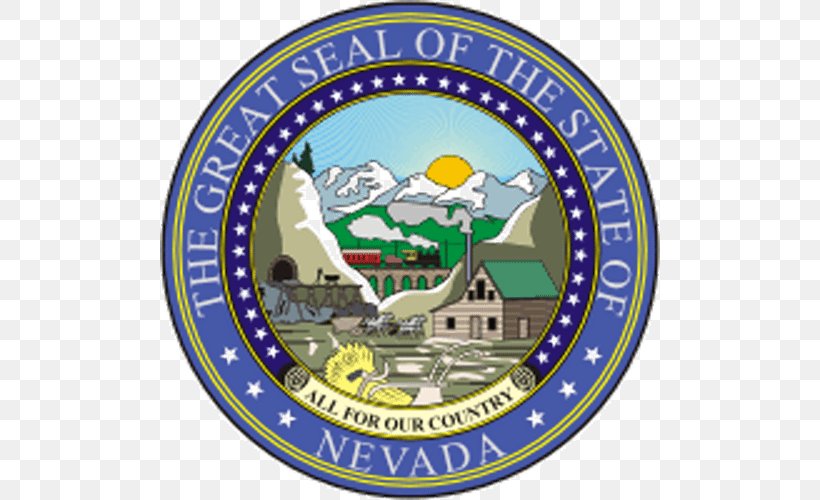 Seal Of Nevada U.S. State Great Seal Of The United States, PNG, 500x500px, Nevada, Area, Emblem, Great Seal Of The United States, License Download Free