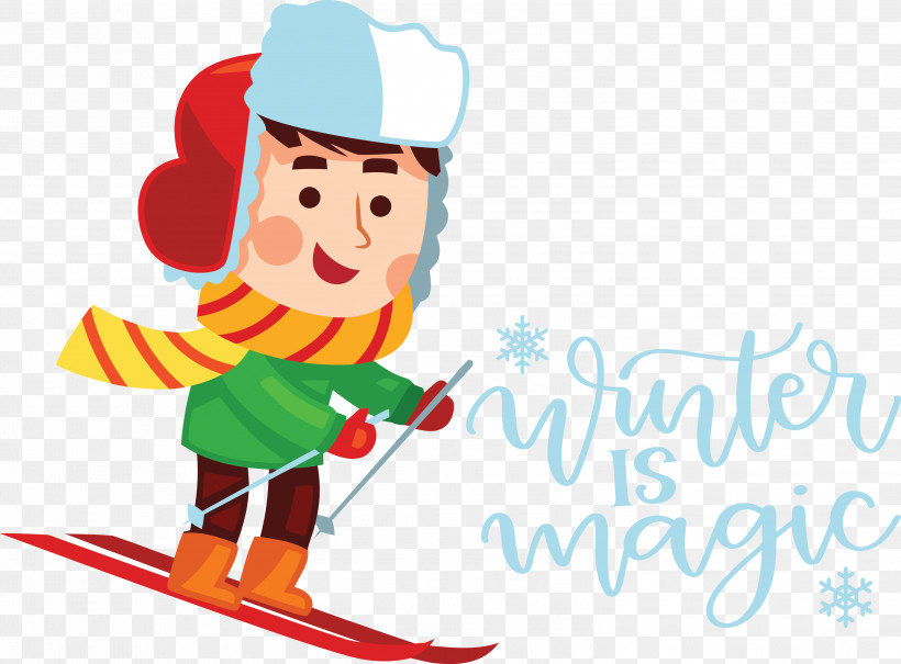 Winter Is Magic Hello Winter Winter, PNG, 2999x2216px, Winter Is Magic, Animation, Cartoon, Character, Drawing Download Free