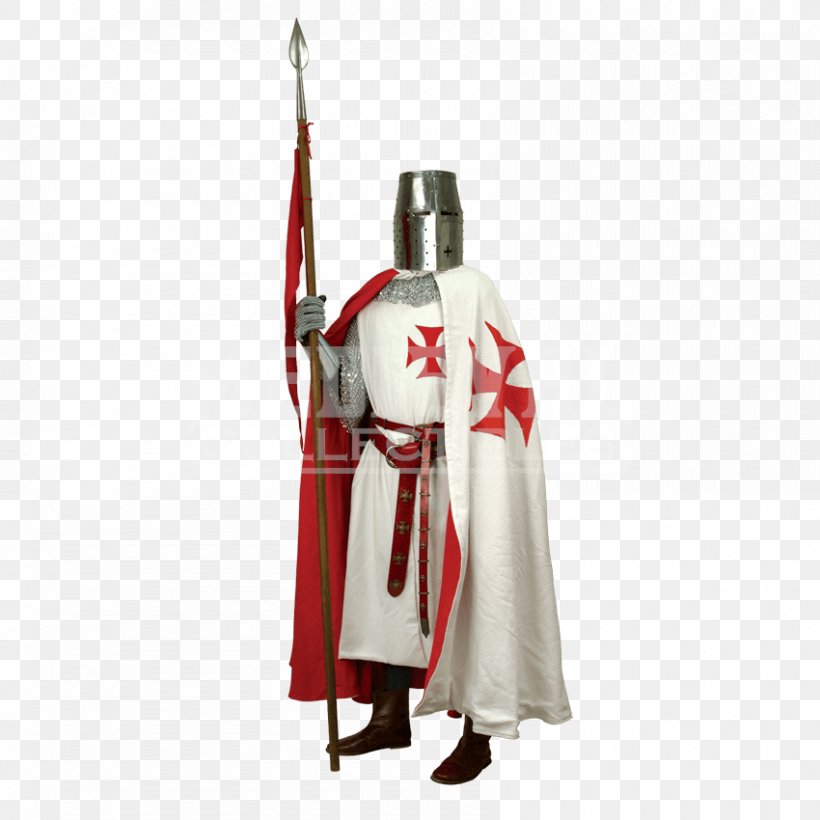 Middle Ages Crusades Knight Crusader Surcoat Knights Templar, PNG, 850x850px, Middle Ages, Cape, Cloak, Clothing, Cosplay Download Free