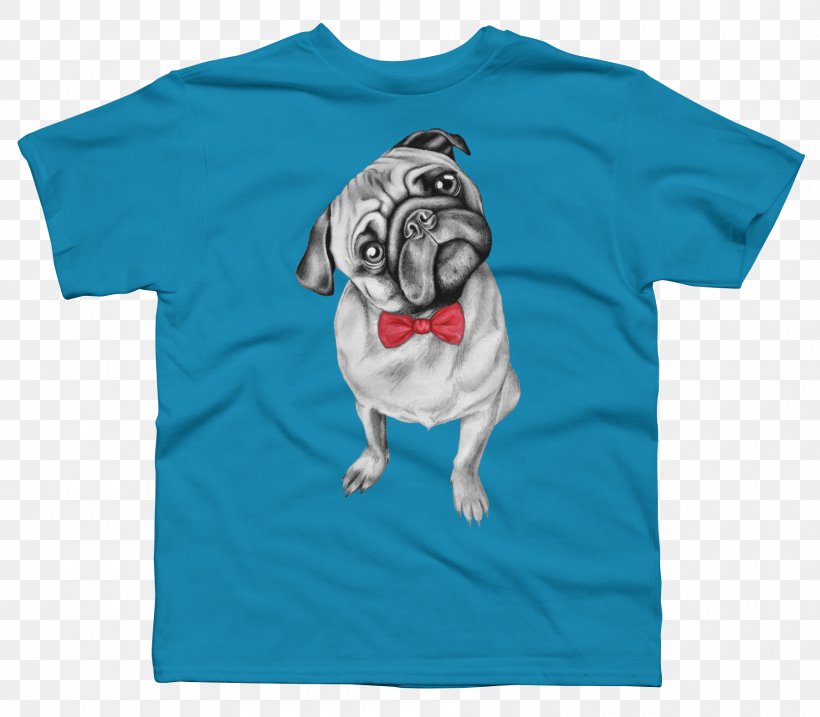 Pug T-shirt Snout Kitten, PNG, 1800x1575px, Pug, Blue, Bluza, Carnivoran, Cat Download Free