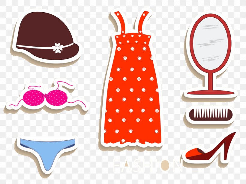 Clothing Woman Clip Art, PNG, 1000x750px, Clothing, Boutique, Fashion, Formal Wear, Polka Dot Download Free