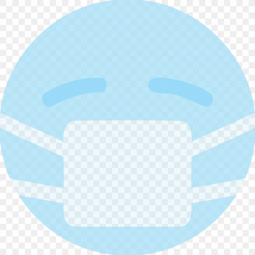 Emoji With Mask Corona Coronavirus, PNG, 3000x3000px, Emoji With Mask, Aqua, Blue, Circle, Convid Download Free