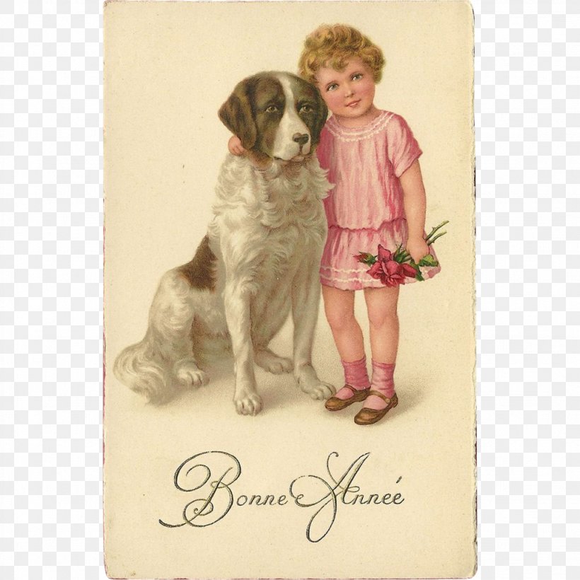 Pomeranian St. Bernard Puppy New Year Post Cards, PNG, 1023x1023px, Pomeranian, Canidae, Carnivoran, Christmas, Dog Download Free