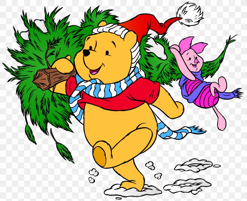 Winnie The Pooh Piglet Tigger Eeyore Christmas, PNG, 8000x6519px, Winnie The Pooh, Art, Artwork, Beak, Christmas Download Free