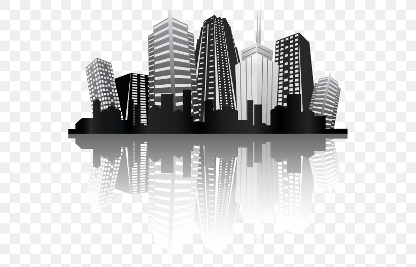 Silhouette Royalty-free Building, PNG, 552x526px, Silhouette, Architecture, Black And White, Brand, Building Download Free