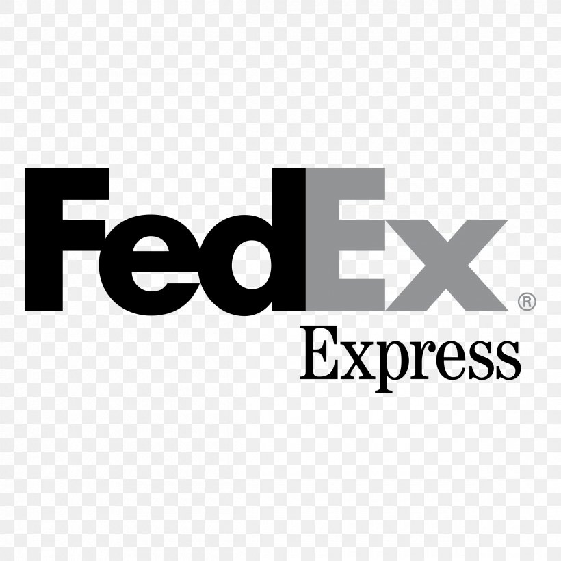 FedEx Logo Cargo Delivery United Parcel Service, PNG, 2400x2400px, Fedex, Area, Black, Black And White, Brand Download Free