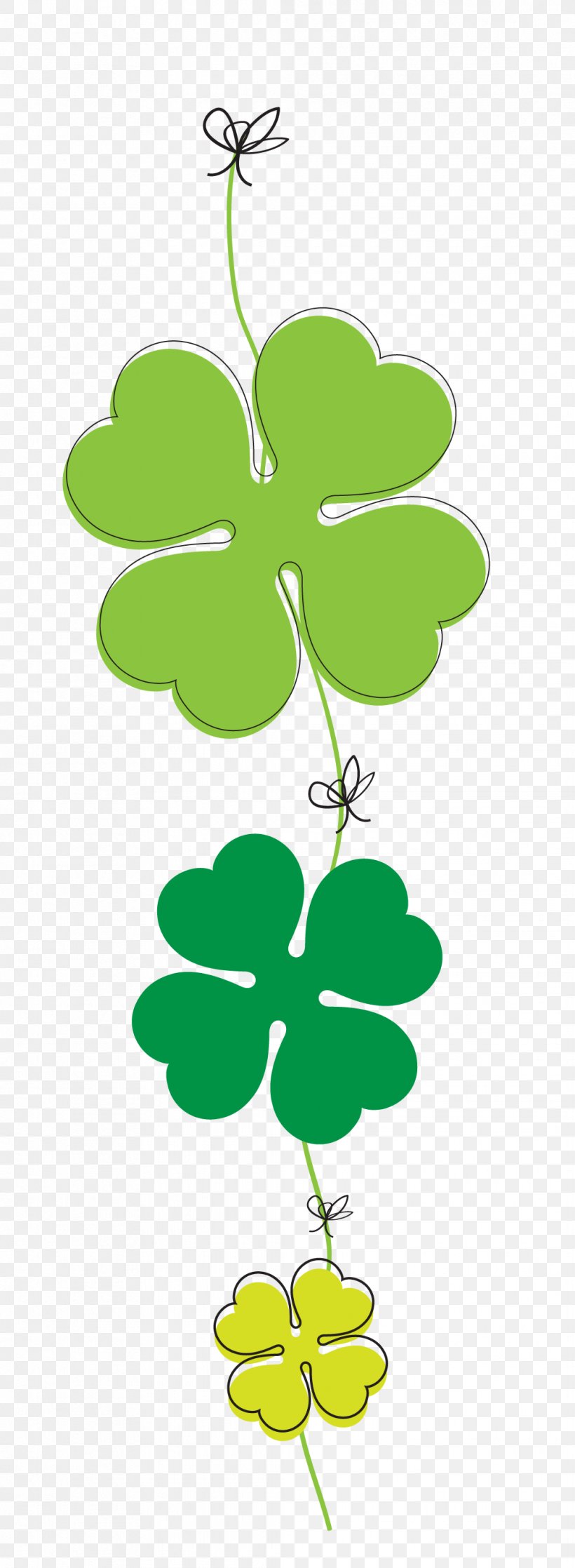 Four-leaf Clover Clip Art, PNG, 1039x2833px, Watercolor, Cartoon, Flower, Frame, Heart Download Free