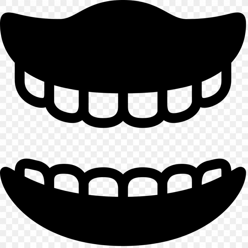Dentures Dentistry Dental Implant Clip Art, PNG, 1600x1600px, Dentures, Artwork, Black, Black And White, Dental Implant Download Free