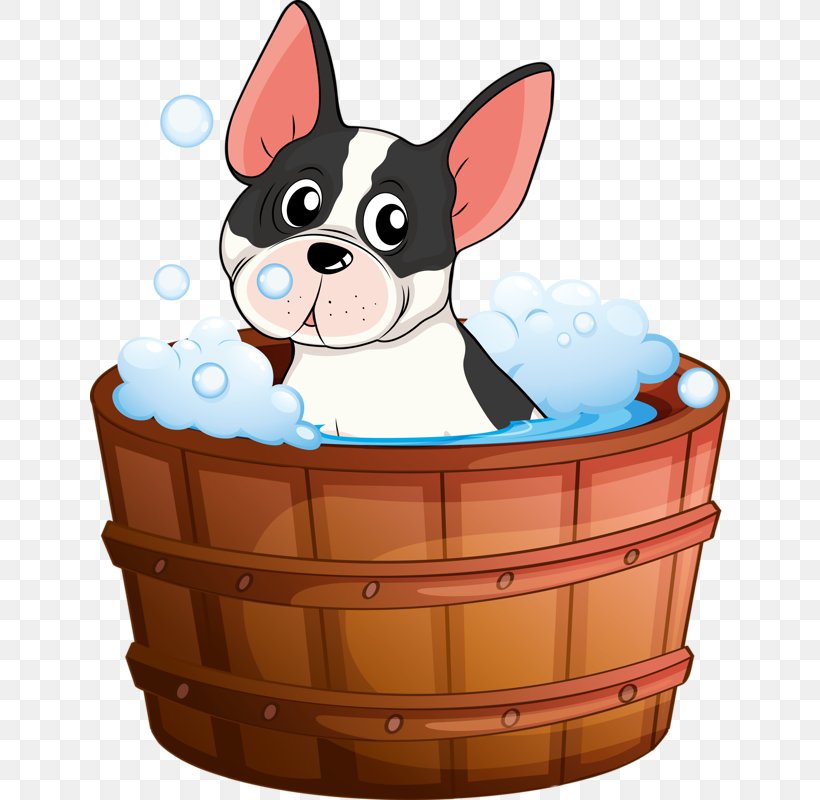 Dog Bathing Cat Illustration, PNG, 640x800px, Dog, Banco De Imagens, Bathing, Boston Terrier, Carnivoran Download Free