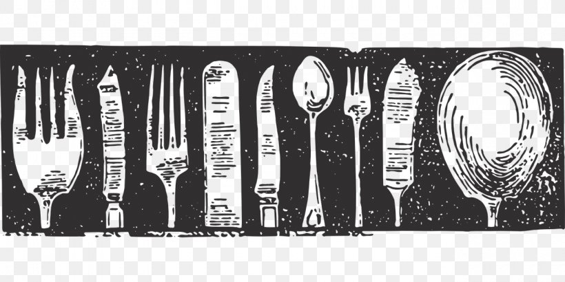 Cutlery Spoon Fork Clip Art, PNG, 1280x640px, Cutlery, Black And White, Brand, Food, Fork Download Free