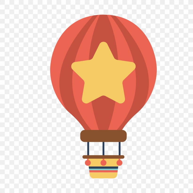Flattened Red Balloon, PNG, 1500x1500px, Hot Air Balloon, Balloon, Hot Air Ballooning, Illustration, Orange Download Free
