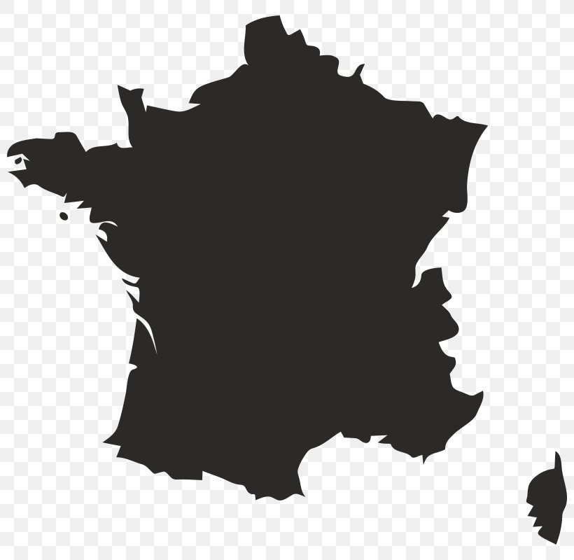 France Vector Map, PNG, 800x800px, France, Black, Black And White, Blank Map, Leaf Download Free
