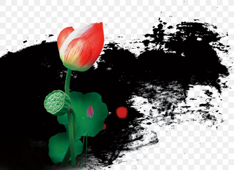 Ink The Book Of The Apple Lotus, PNG, 1106x807px, Ink, Flora, Flower, Flowering Plant, Ink Brush Download Free