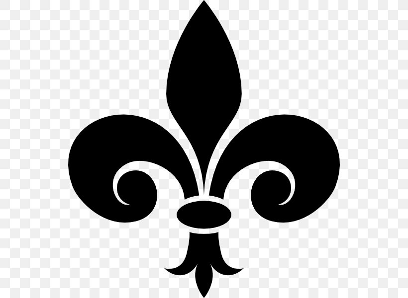 Fleur-de-lis Clip Art, PNG, 546x600px, Fleurdelis, Black And White, Drawing, Flower, Leaf Download Free