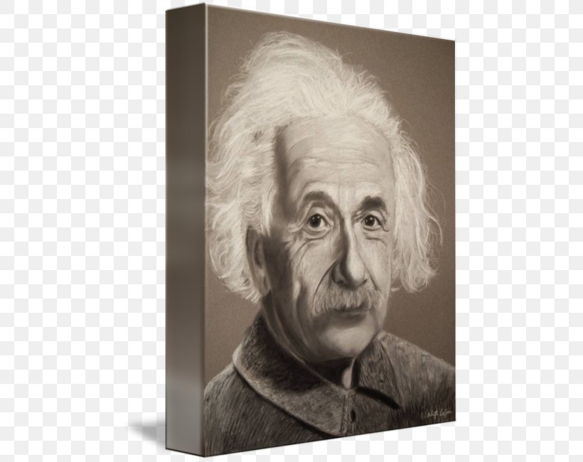 Albert Einstein Gallery Wrap Portrait Nose Canvas, PNG, 474x650px, Albert Einstein, Art, Black And White, Canvas, Charcoal Download Free
