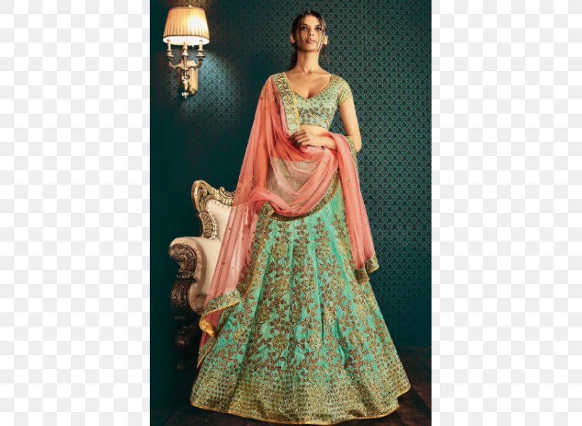 Lehenga Gagra Choli Peach Green, PNG, 600x600px, Lehenga, Bhagalpuri Silk, Blouse, Blue, Choli Download Free