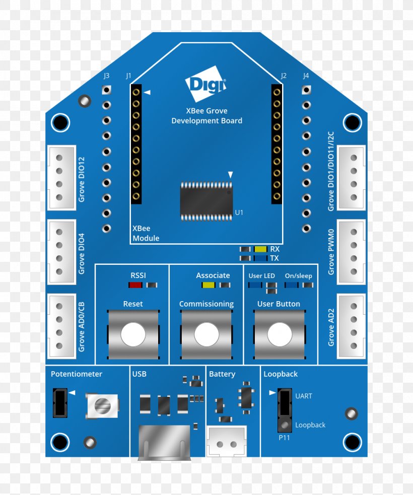 XBee Digi International Zigbee Sensor Microprocessor Development Board, PNG, 1000x1200px, Xbee, Aerials, Arduino, Bluetooth, Circuit Component Download Free