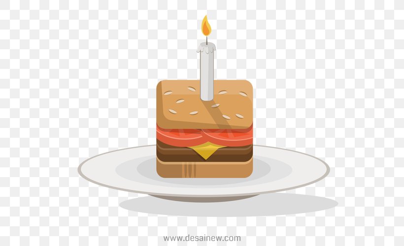 Birthday Cake Hamburger Vector Graphics, PNG, 600x500px, Birthday Cake, Baked Goods, Birthday, Cake, Candle Download Free