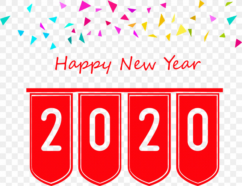 Happy New Year 2020 New Year 2020 New Years, PNG, 2999x2309px, Happy New Year 2020, Line, New Year 2020, New Years, Pink Download Free