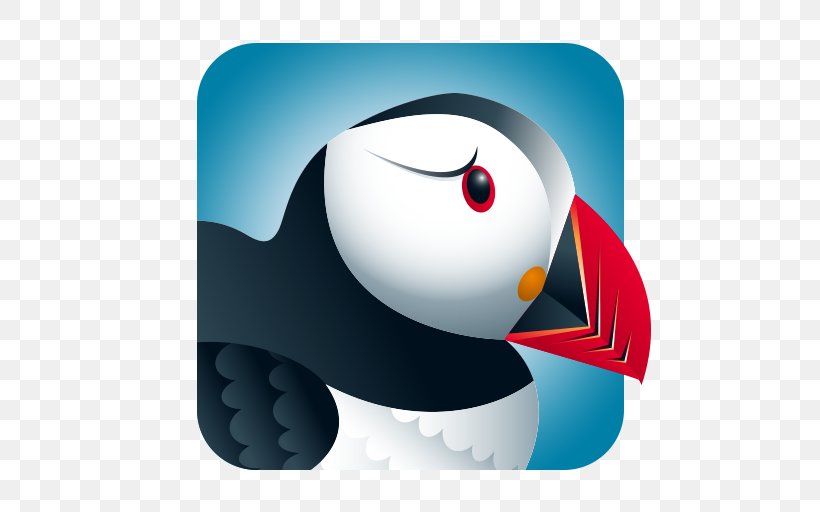 Puffin Browser Web Browser Android Computer Servers, PNG, 512x512px, Puffin Browser, Android, Beak, Bird, Computer Servers Download Free