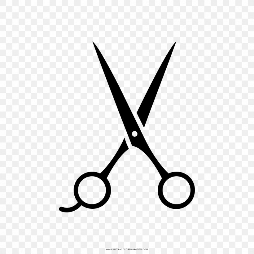 Scissors Vanity Hair Studio Drawing Hingham, PNG, 1000x1000px, Scissors, Black, Black And White, Coloring Book, Drawing Download Free