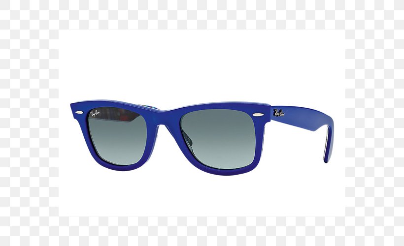 Ray-Ban Wayfarer Ray-Ban Original Wayfarer Classic Aviator Sunglasses, PNG, 582x500px, Rayban Wayfarer, Aviator Sunglasses, Azure, Blue, Cobalt Blue Download Free