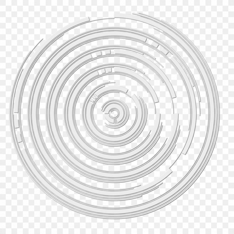 Spiral Circle Pattern, PNG, 1000x1000px, Spiral, Black And White, White Download Free