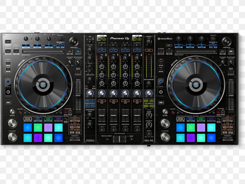 DJ Controller Pioneer DJ Disc Jockey Audio Mixers Pioneer DDJ-RX, PNG, 1024x768px, Dj Controller, Audio, Audio Equipment, Audio Mixers, Audio Receiver Download Free