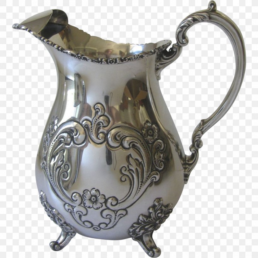 Jug Sterling Silver Pitcher Mug, PNG, 1002x1002px, Jug, Antique, Copper, Cup, Cutlery Download Free