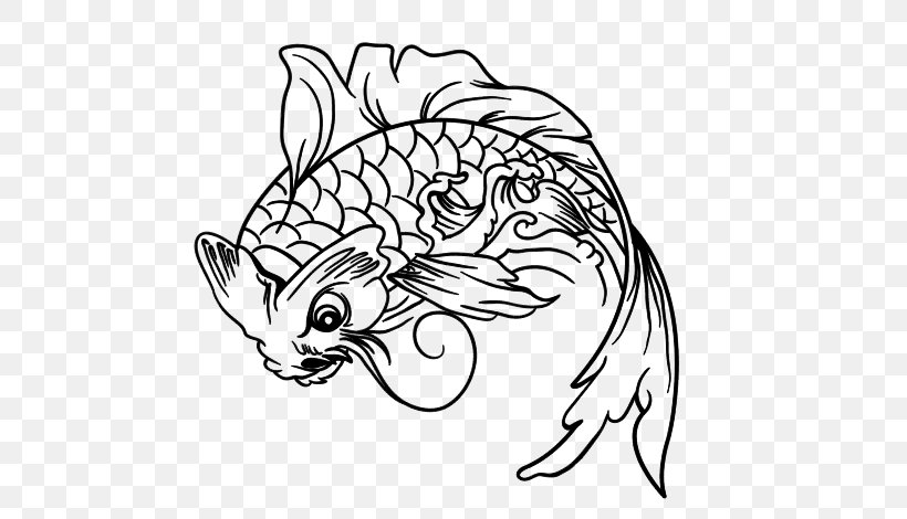 Koi Pond Fish Drawing Coloring Book, PNG, 600x470px, Watercolor, Cartoon, Flower, Frame, Heart Download Free