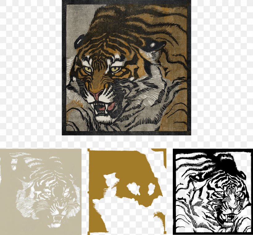 Tiger Schirn Kunsthalle Frankfurt Printmaking Ludwig Heinrich Jungnickel: (1881-1965) Woodcut, PNG, 1142x1065px, Tiger, Art, Big Cat, Big Cats, Carnivoran Download Free