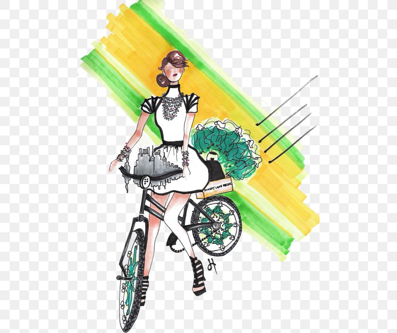 Bicycle Drawing Fashion Illustration, PNG, 500x688px, Bicycle, Art, Blog, Cartoon, Costume Design Download Free