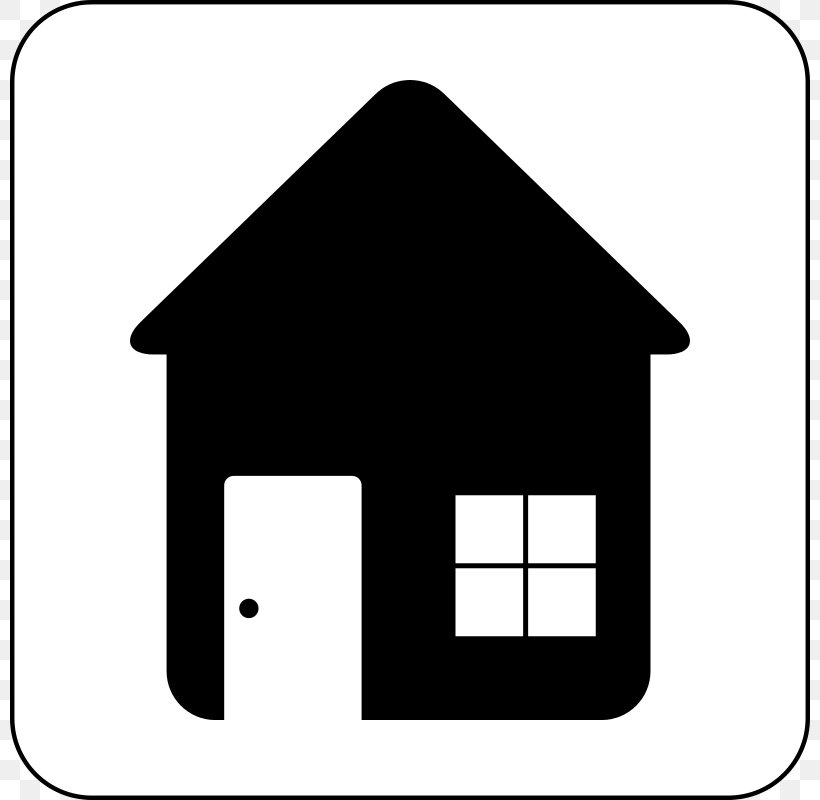 House Clip Art, PNG, 800x800px, House, Area, Black, Black And White, Free Content Download Free