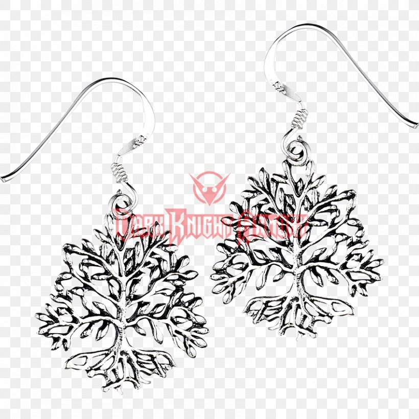 Earring Body Jewellery Christmas Ornament Christmas Day, PNG, 850x850px, Earring, Black And White, Body Jewellery, Body Jewelry, Branch Download Free
