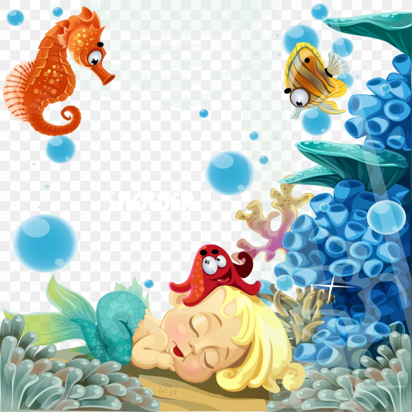 Sea Underwater Illustration, PNG, 1042x1042px, Sea, Art, Cake Decorating, Child, Color Download Free