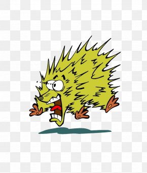 Surprised Hedgehog - Hedgehog Cartoon Clip Art PNG