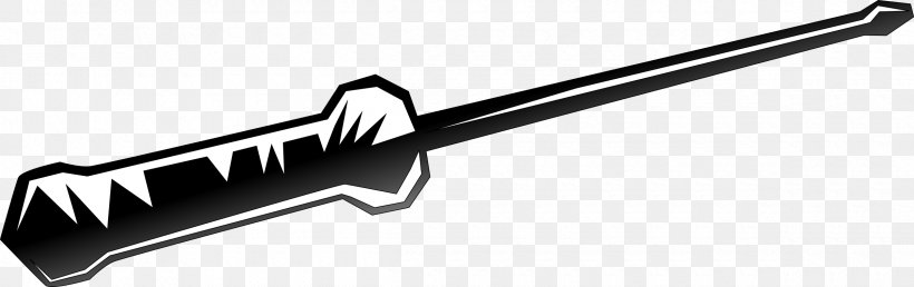 Screwdriver Tool Clip Art, PNG, 2400x756px, Screwdriver, Augers, Black, Black And White, Cold Weapon Download Free