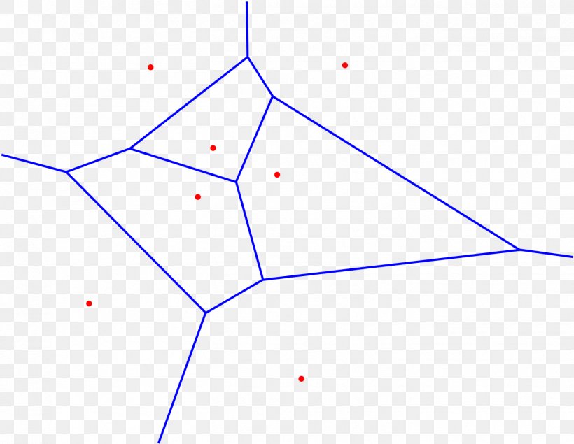 Voronoi Diagram K-nearest Neighbors Algorithm Point Statistics Nearest Neighbor Search, PNG, 1417x1098px, Voronoi Diagram, Algorithm, Area, Blue, Diagram Download Free
