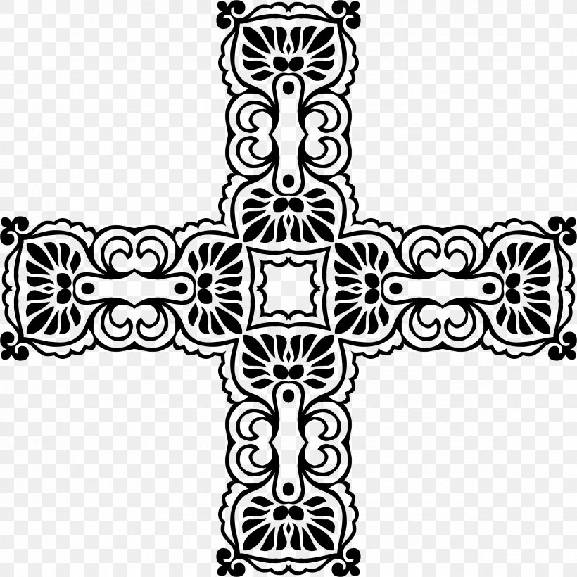 Picture Frames Clip Art, PNG, 2346x2346px, Picture Frames, Black And White, Christian Cross, Christianity, Cross Download Free