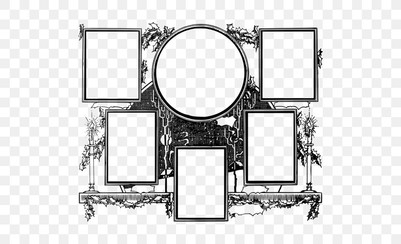 Picture Frames Mirror, PNG, 500x500px, Picture Frames, Area, Black And White, Drawing, Drum Download Free