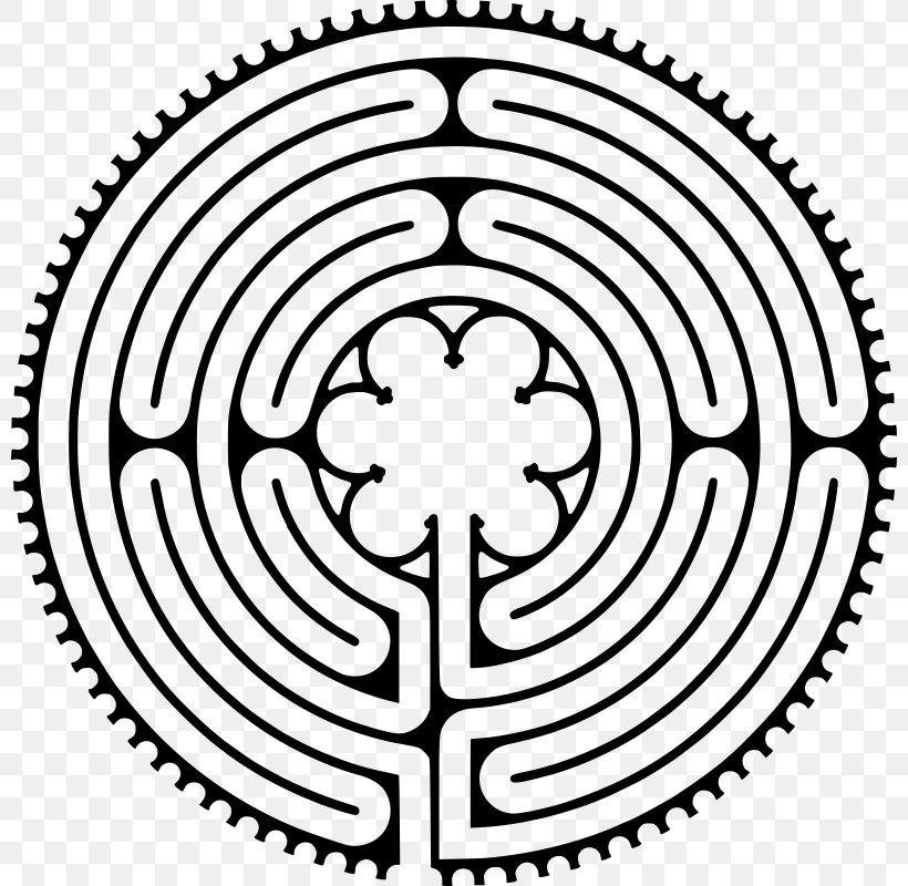 Chartres Cathedral Labyrinth Middle Ages Labyrinth Of The Reims Cathedral, PNG, 800x800px, Chartres Cathedral, Area, Black And White, Cathedral, Chartres Download Free