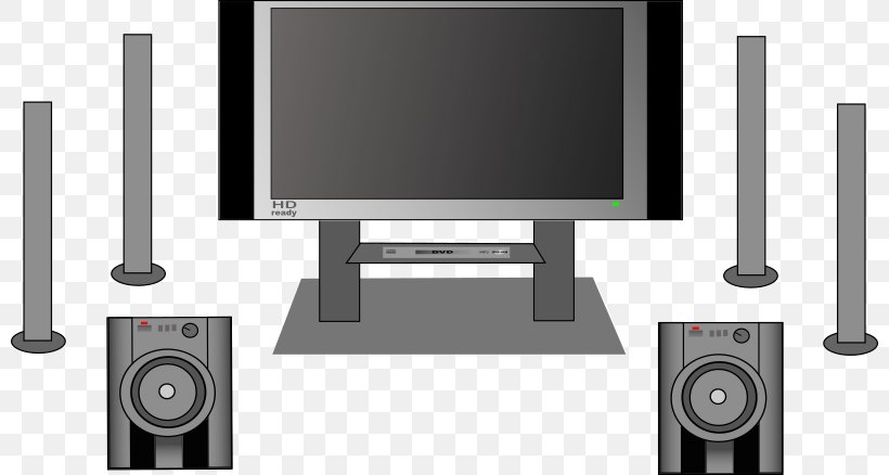 Cinema Home Theater Systems Clip Art, PNG, 800x438px, Cinema, Audio, Audio Equipment, Computer Monitor Accessory, Display Device Download Free